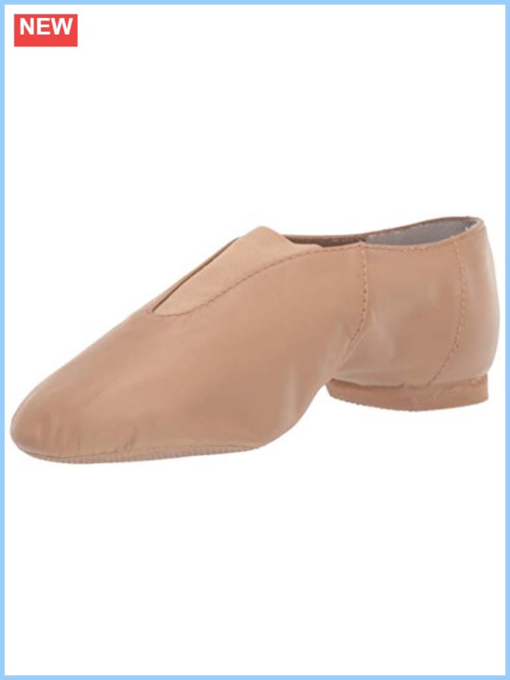 Leather Split Sole Jazz Dance Shoes Pull-On Flats for Dance